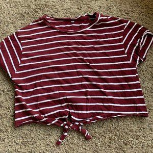 Cropped striped shirt